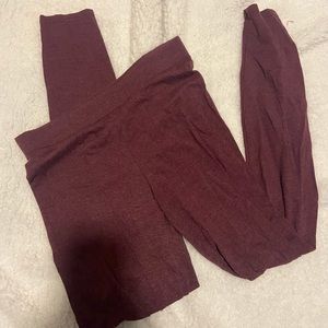 Maroon Leggings (will wash clothes to get them fresh & wrinkles out)!